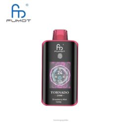 Fumot Tornado 25000 jednorazowych waporyzatorów cukierek truskawkowo-miętowy 4L48015 Fumot Vape Polska