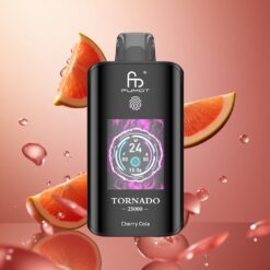 Fumot Tornado 25000 Puffs Wiśnie Cola z Ekranem HD i Baterią 700mAh