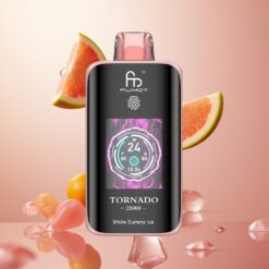 Fumot Tornado 25000 Puffs Ładowana Bateria 700mAh Biały Żelkowy Lód