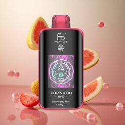 Fumot Tornado 25000 Puffs Ładowana Bateria 700mAh Truskawkowo-Miętowy Cukierek