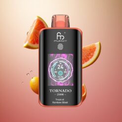 Fumot Tornado 25000 Puffs Ładowana Bateria 700mAh i Ekran HD Tropikalna Tęcza